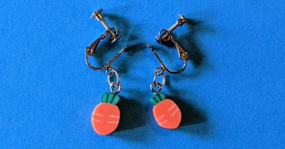feature carrot clip-on earrings craft