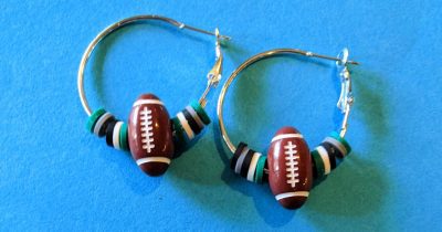 feature diy football hoop earrings craft