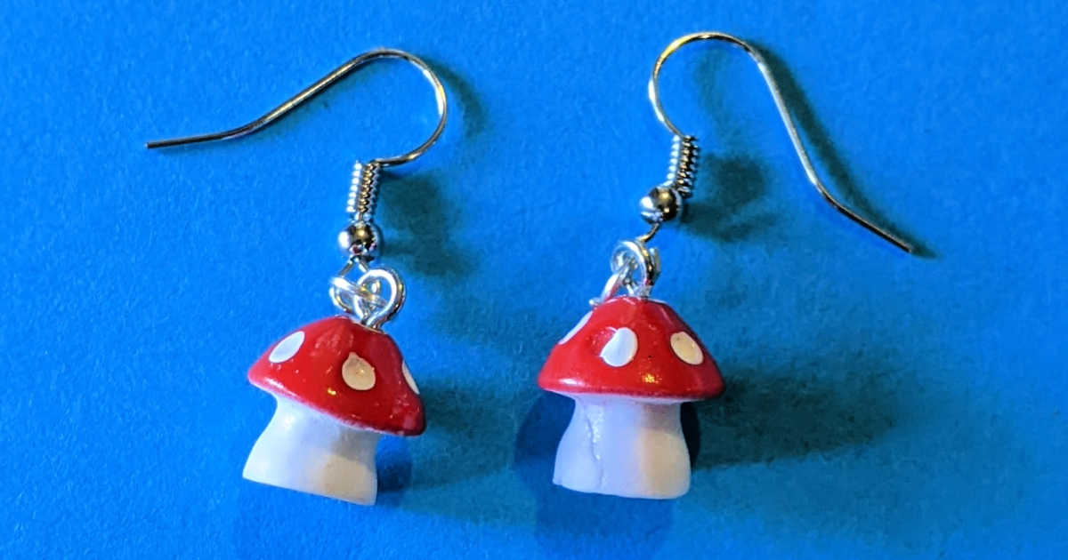 feature easy mushroom earrings craft