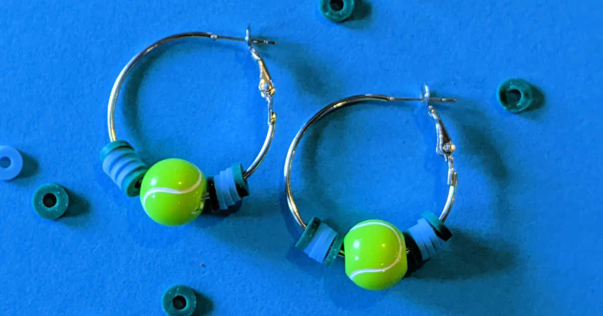 feature tennis ball hoop earrings craft