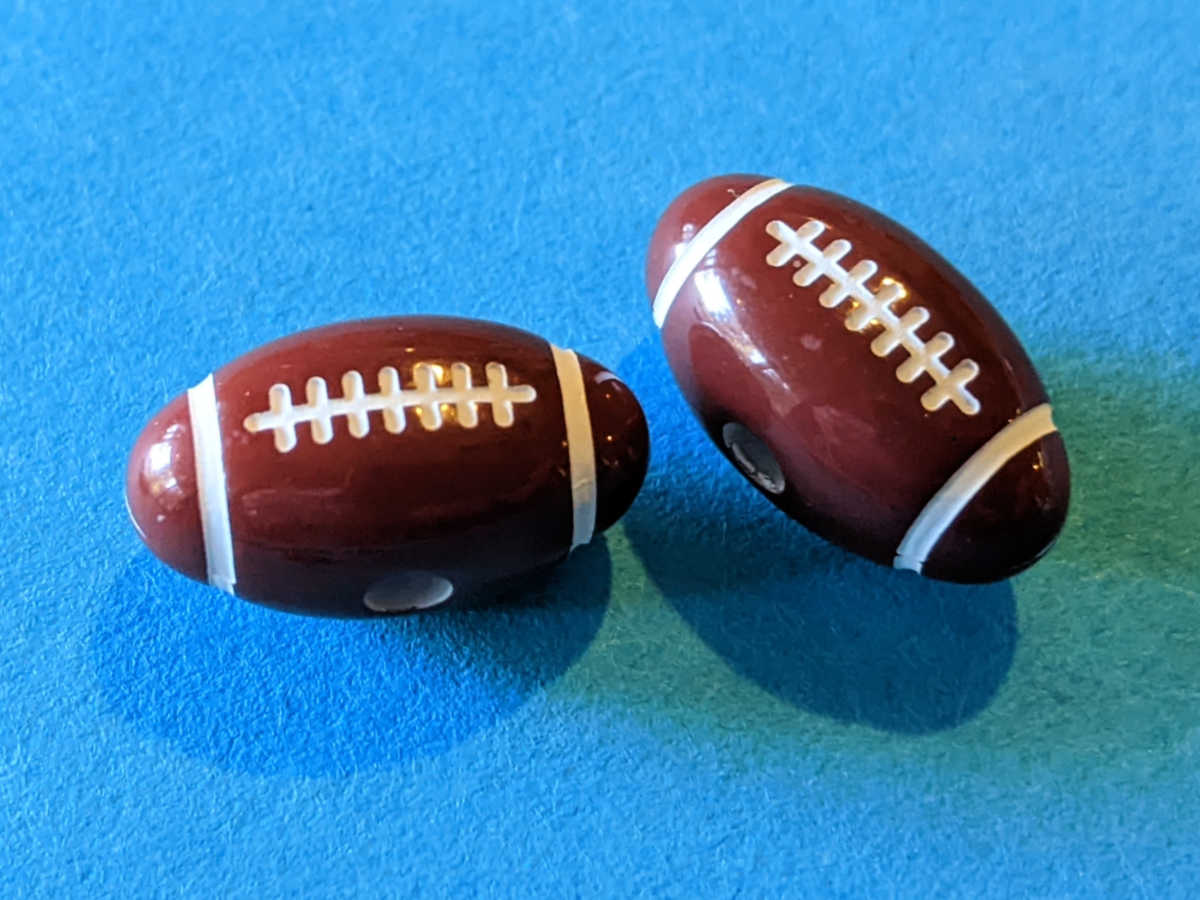 football beads with side to side hole