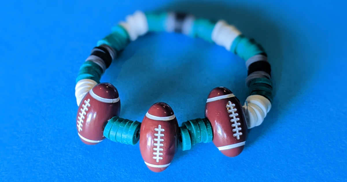 Jewelry Accessories, Football Clay Beads, Clay Sports Beads, Soccer  Beads