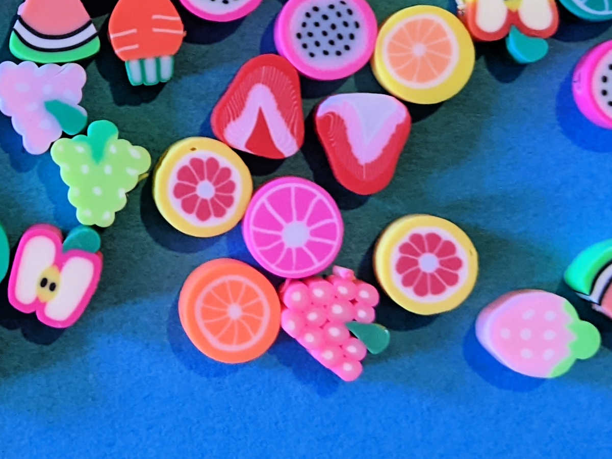 fruit design polymer clay beads