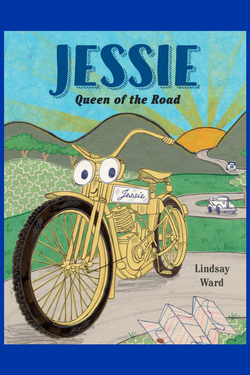 Kids will enjoy Jessie: Queen of the Road, a hardcover picture book that has a female motorcycle as the lead character.