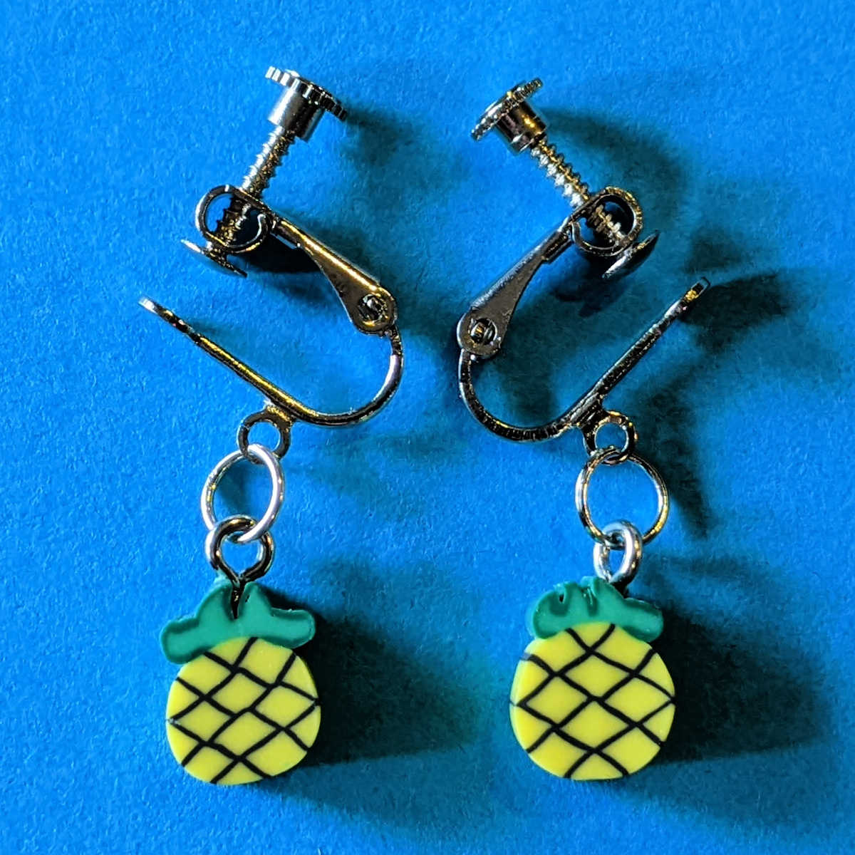 pineapple clip-on earrings craft