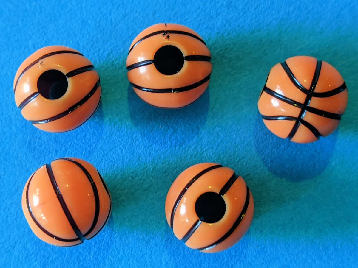 plastic basketball beads for jewelry making
