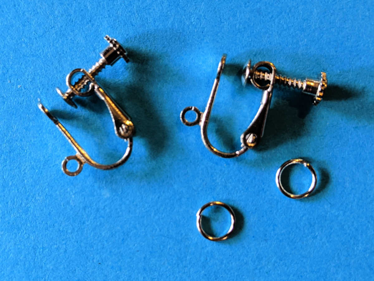 silver clip-on earrings