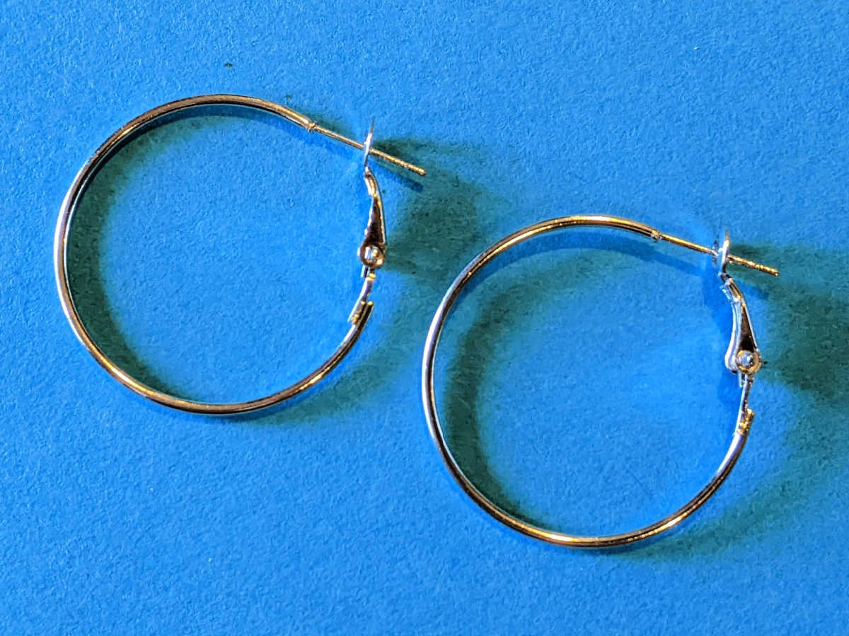 silver ear hoops