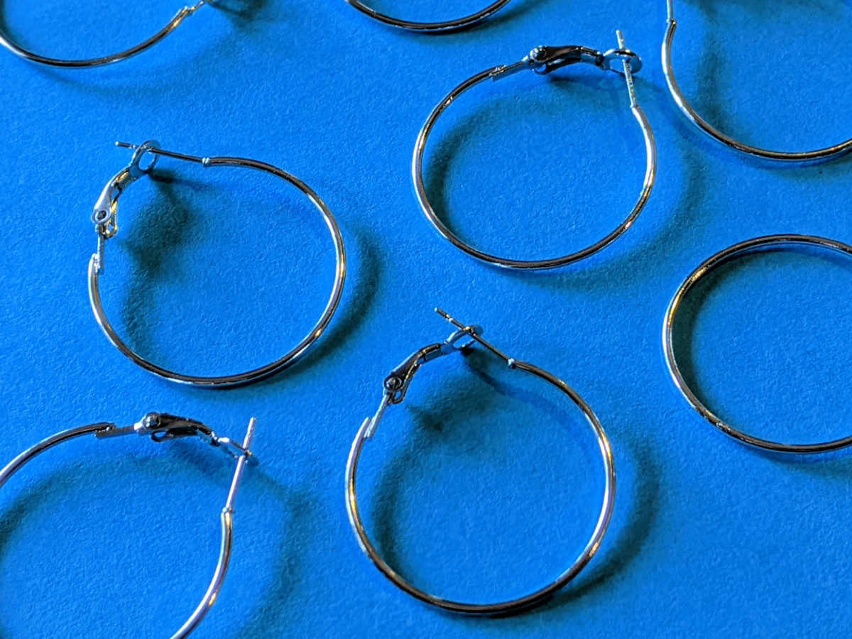 silver hoops for beading