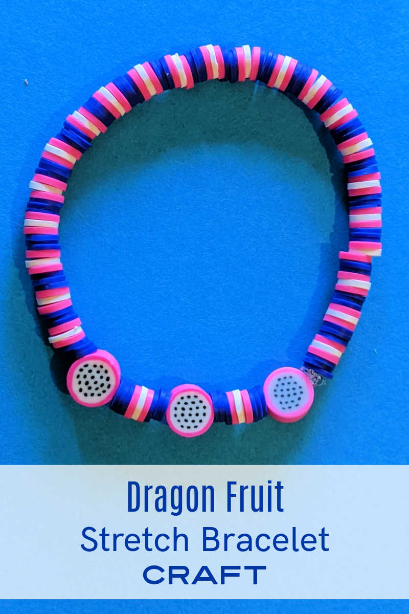 Dragon fruit are delicious and pretty, so it is fun to make a polymer clay dragon fruit bracelet craft using my DIY instructions. 