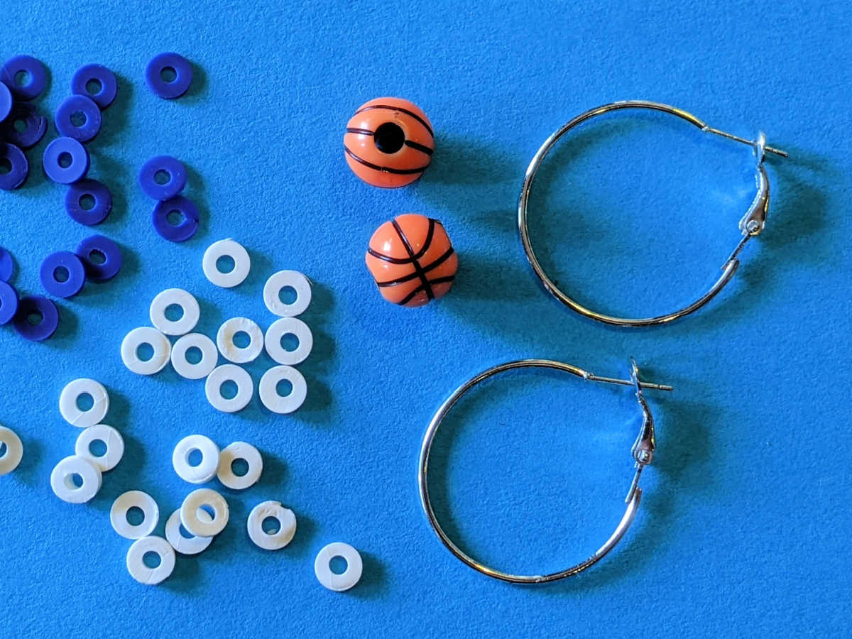 supplies for basketball team earrings craft