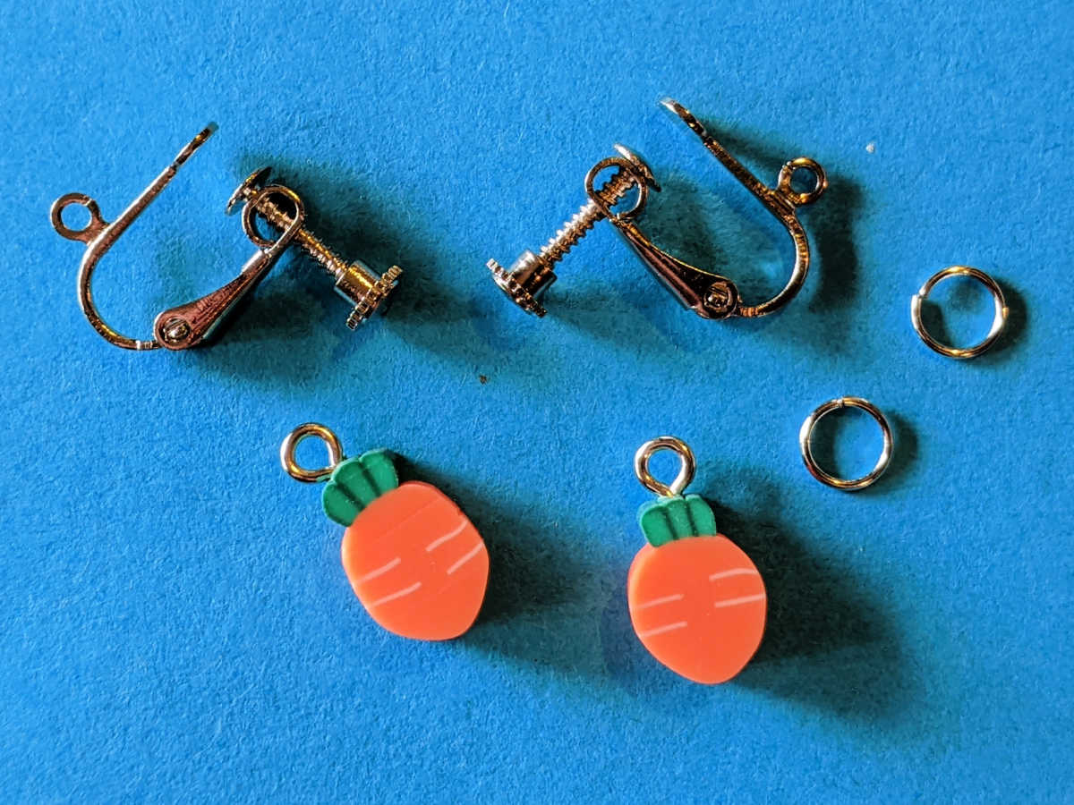supplies for carrot earrings