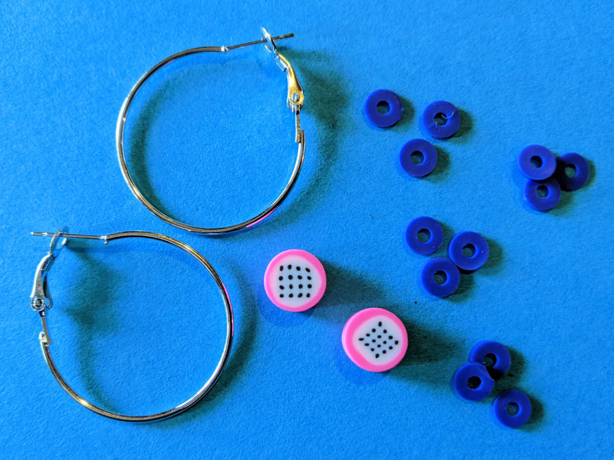 supplies for dragon fruit hoop earrings craft