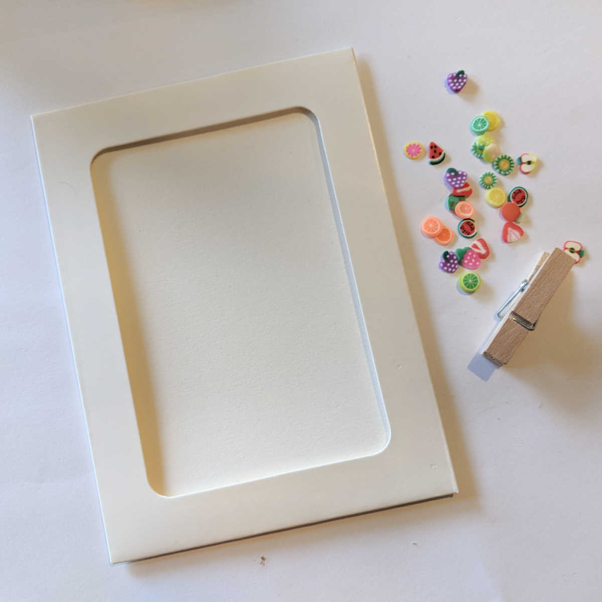 supplies for fruit salad frame craft