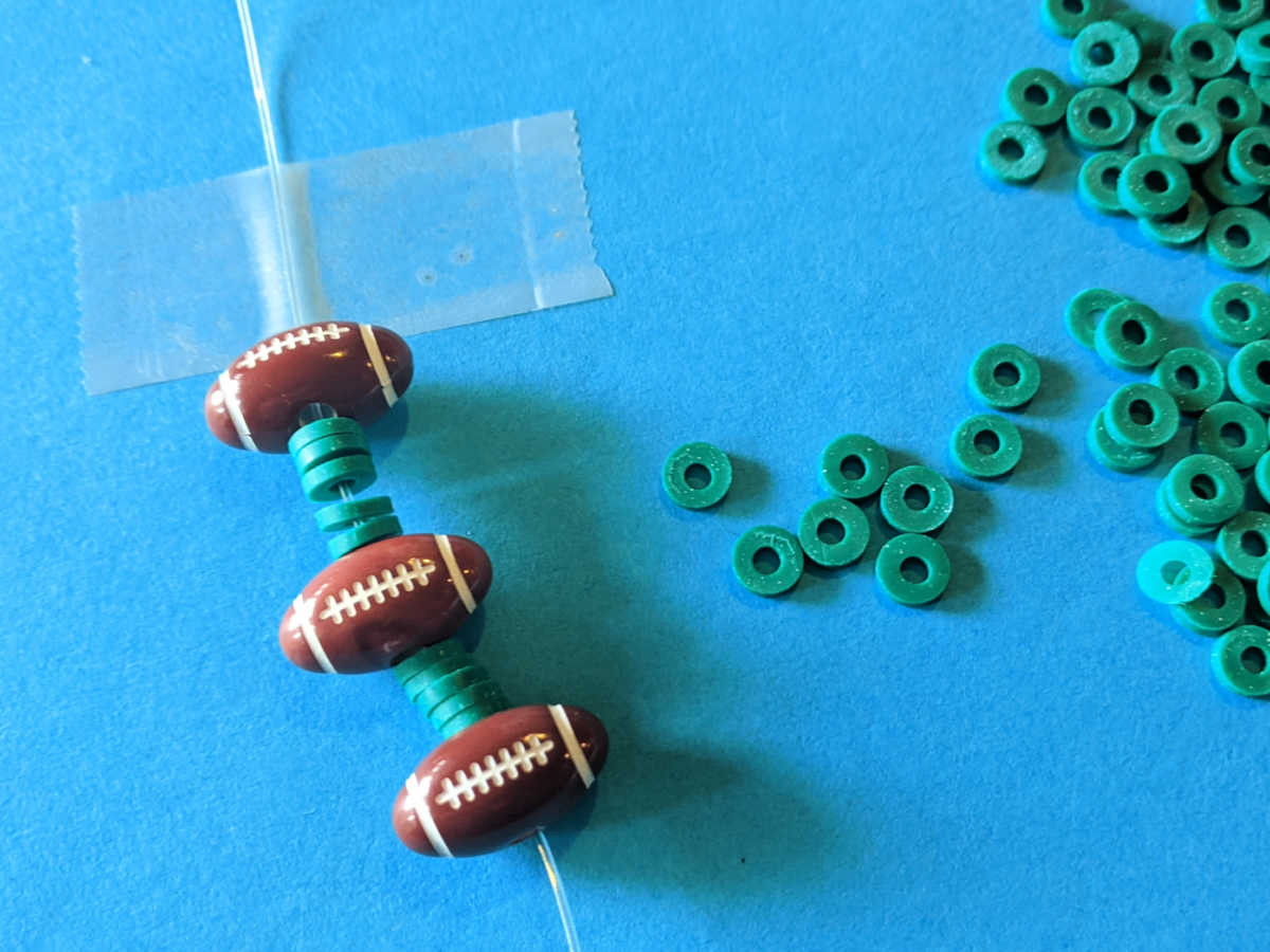 DIY Football Team Colors Bracelet Craft - Mama Likes This