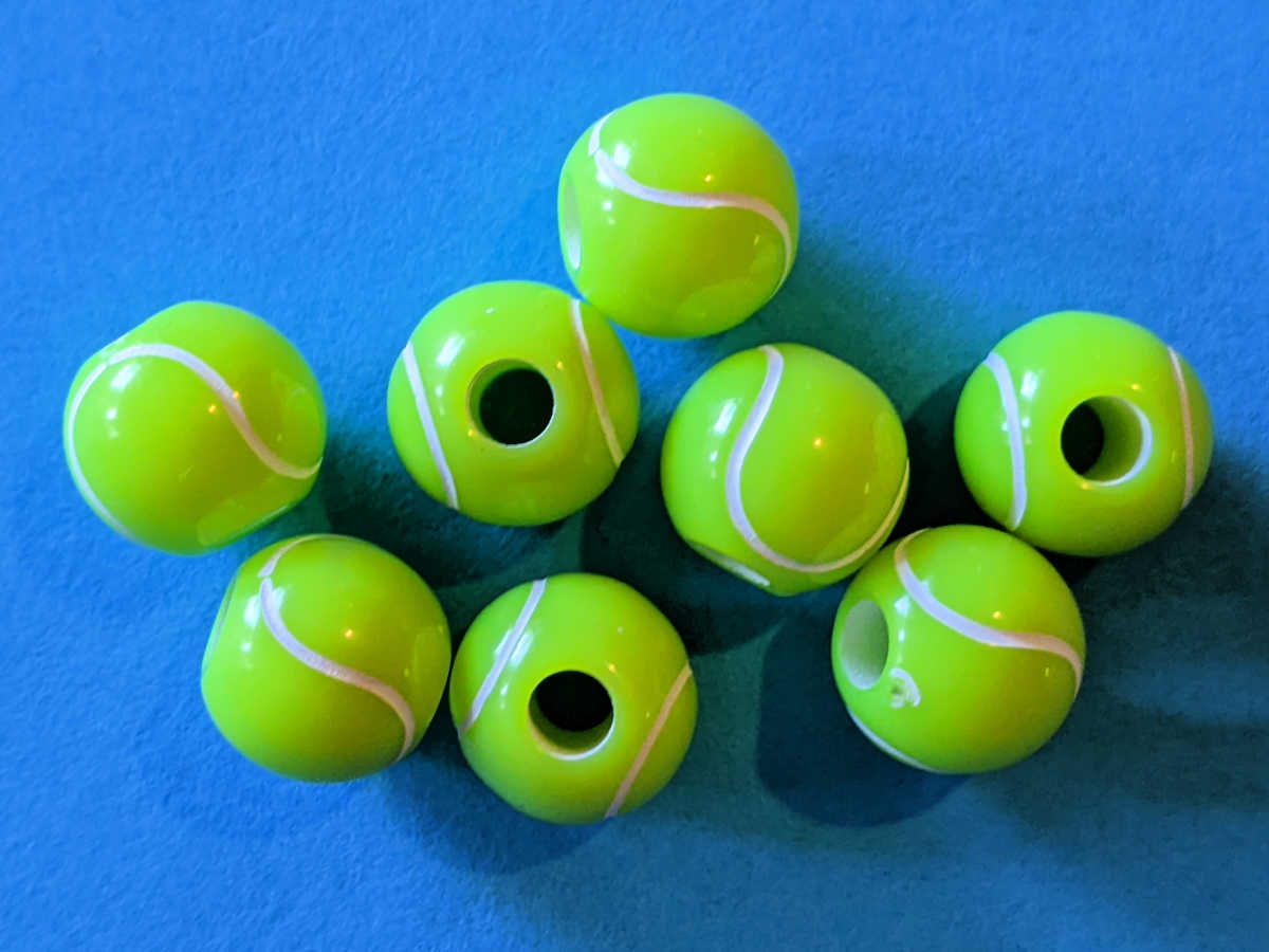 tennis ball beads
