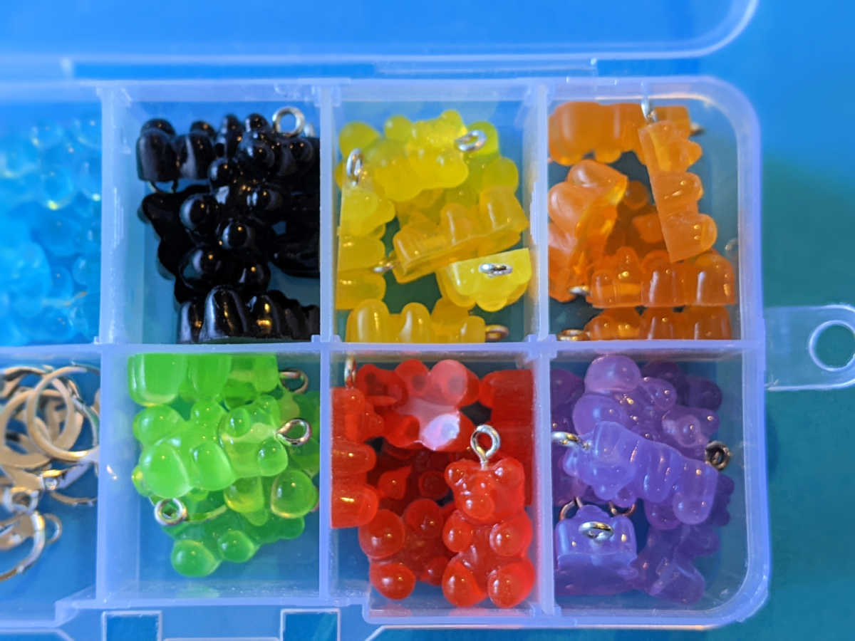 box of gummy bear charms
