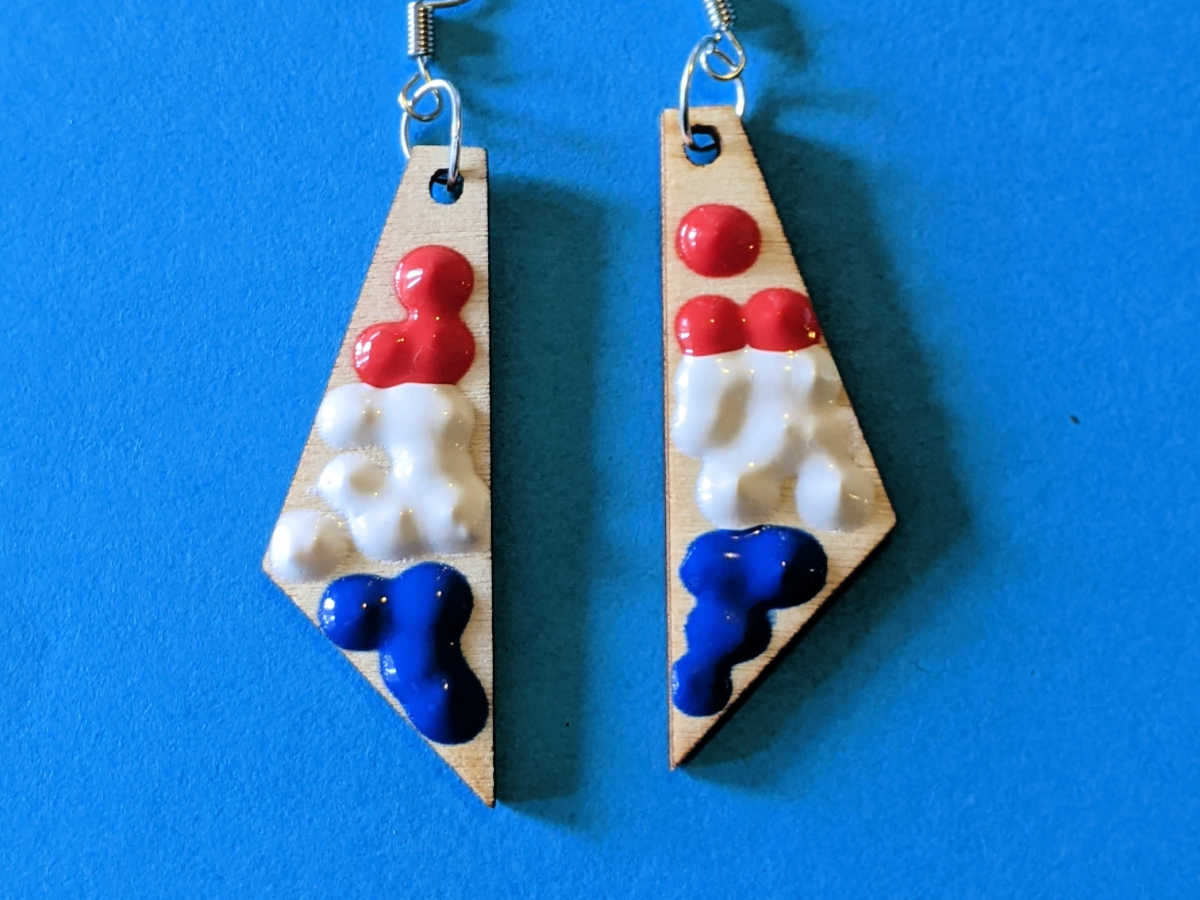 diy patriotic earrings