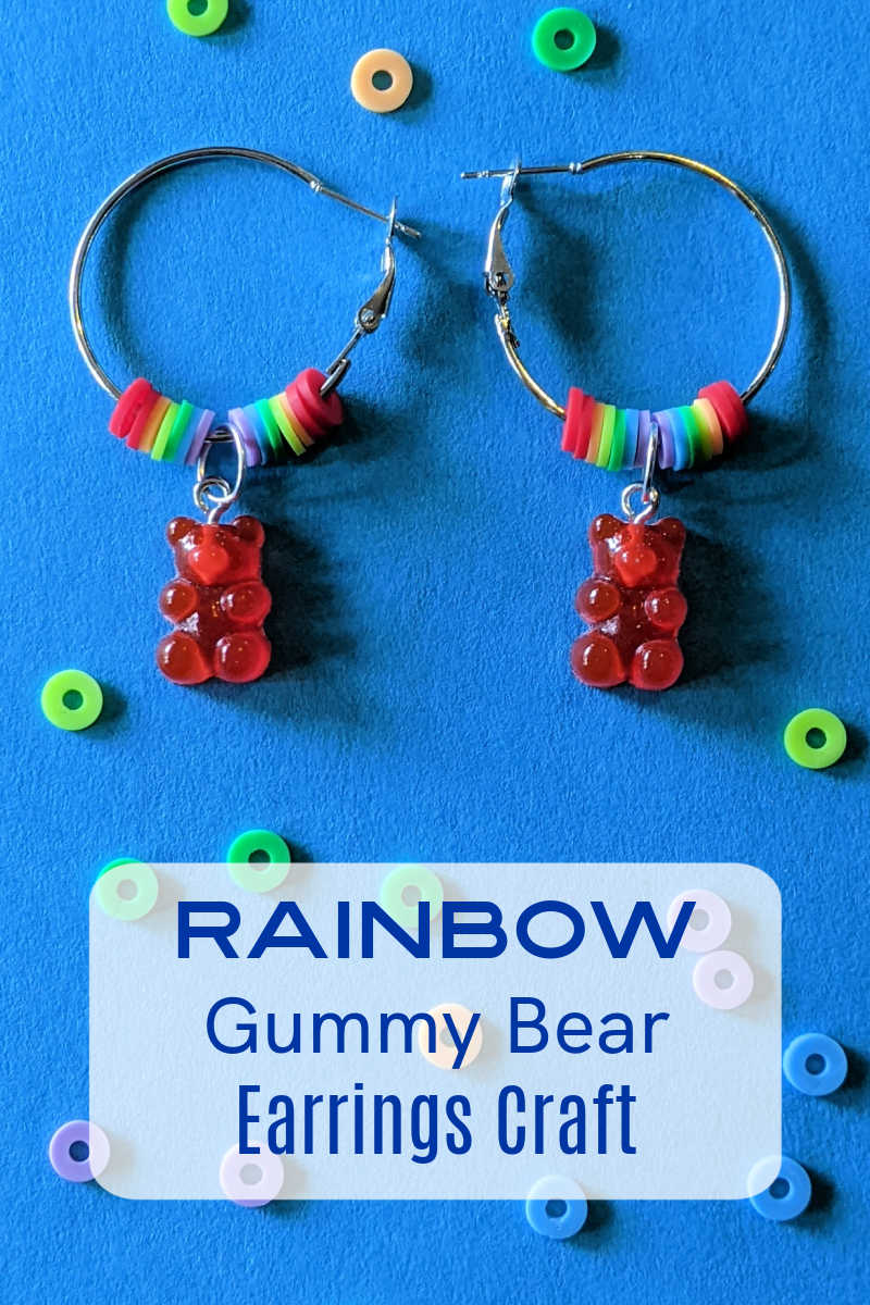 It's easy to make a pair of rainbow bear earrings with simple supplies, even if this if your first time making DIY jewelry. 