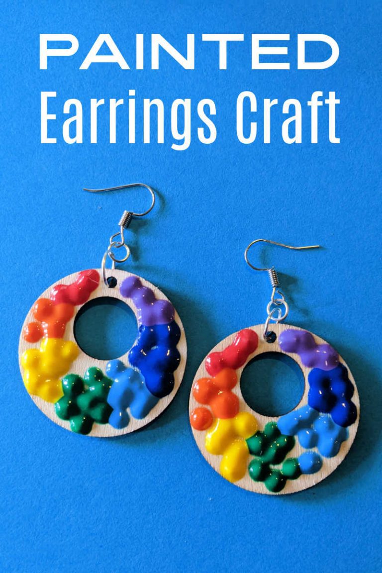 Easy Rainbow Painted Earrings Craft Mama Likes This