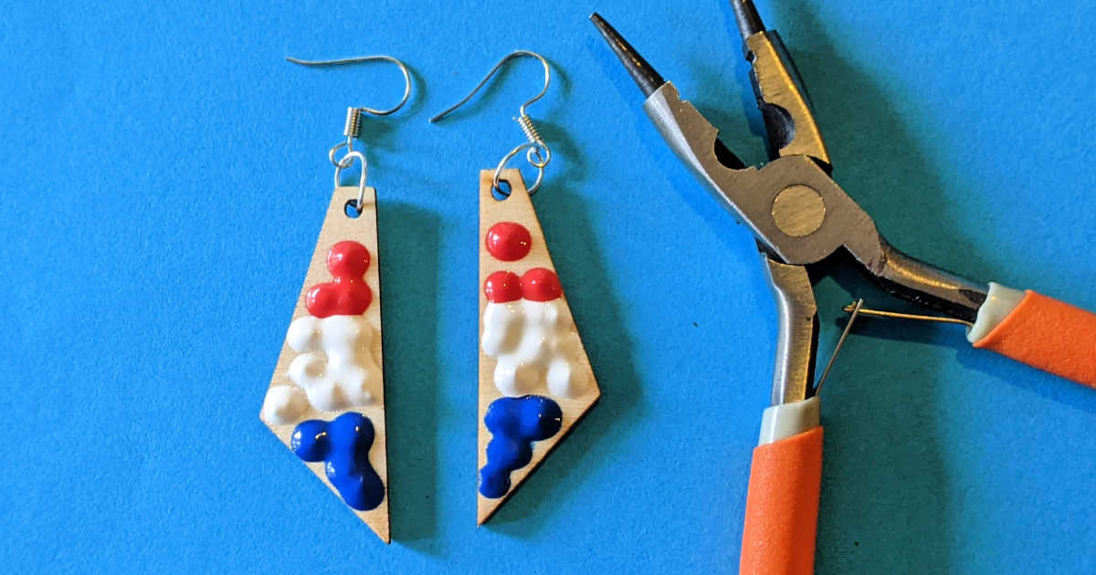 Patriotic earrings hot sale