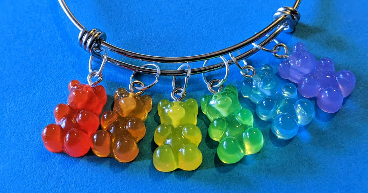feature rainbow bear bangle bracelet craft