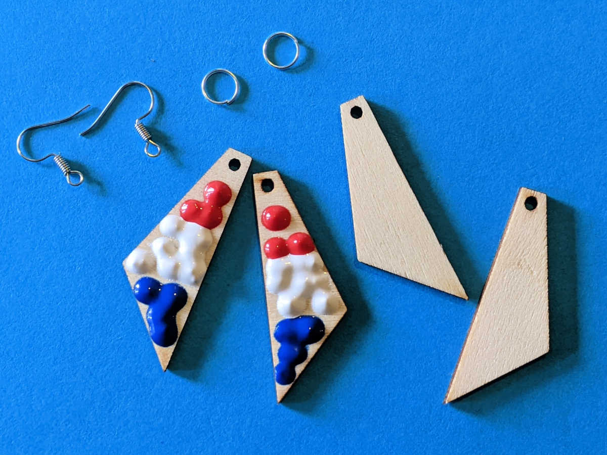 jewelry components for painted earring craft