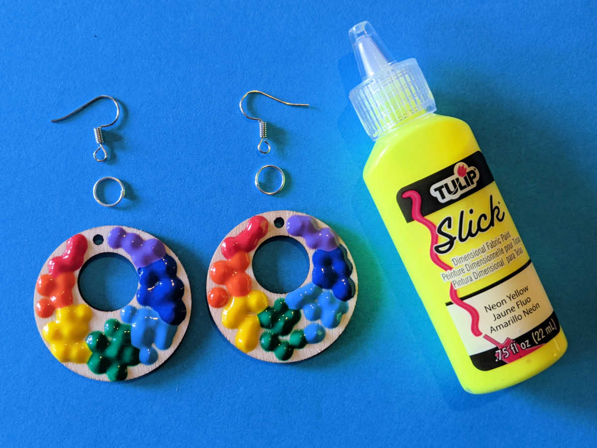 painted rainbow earrings craft