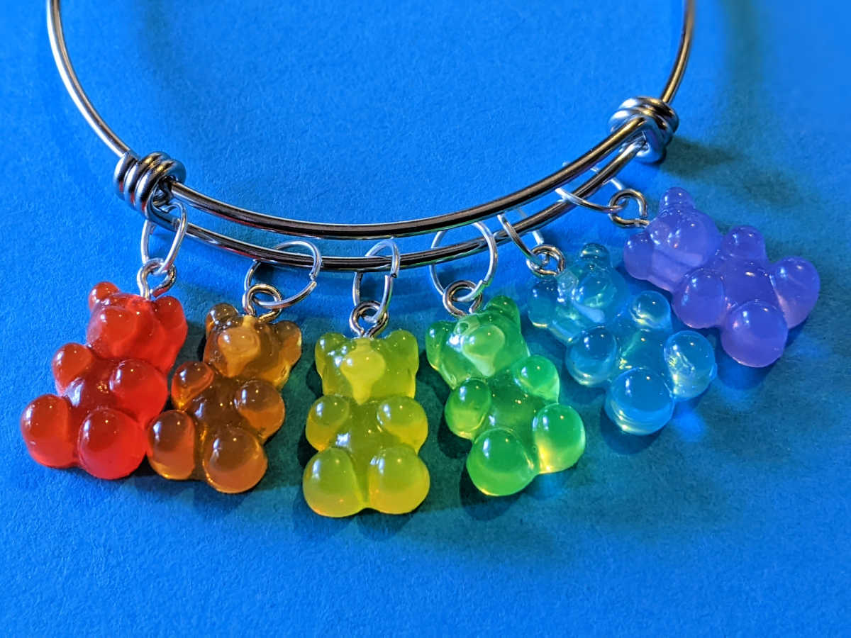 rainbow bear bangle bracelet craft