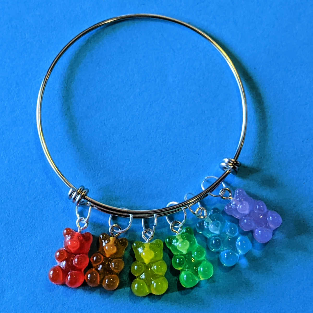 rainbow bear charm bracelet