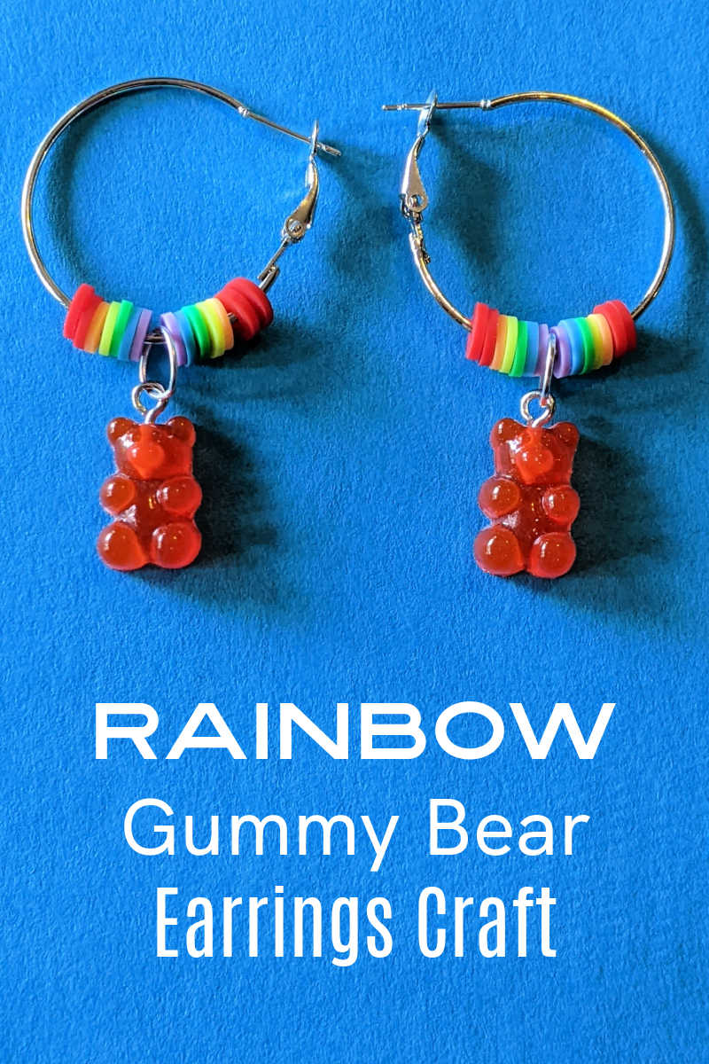 It's easy to make a pair of rainbow bear earrings with simple supplies, even if this if your first time making DIY jewelry. 