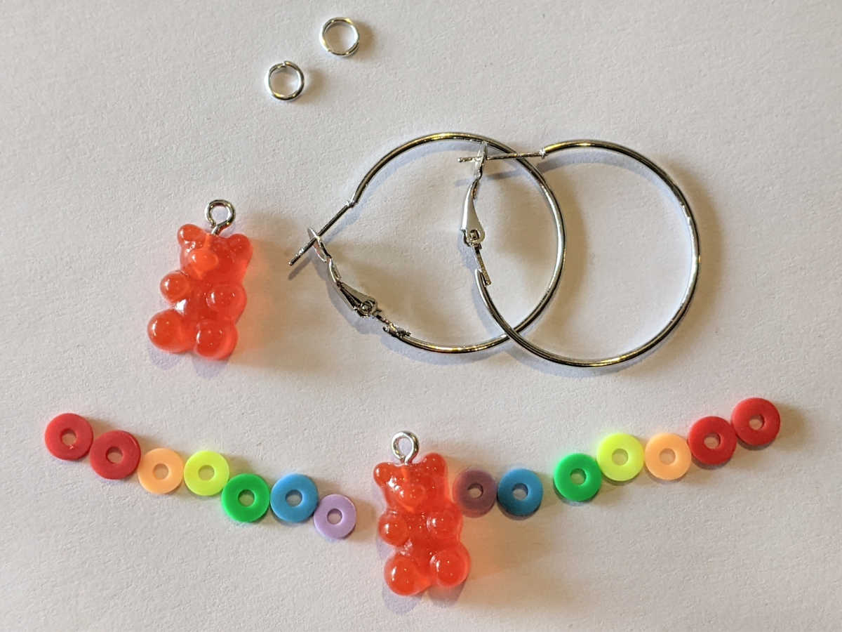 silver hoop earring craft