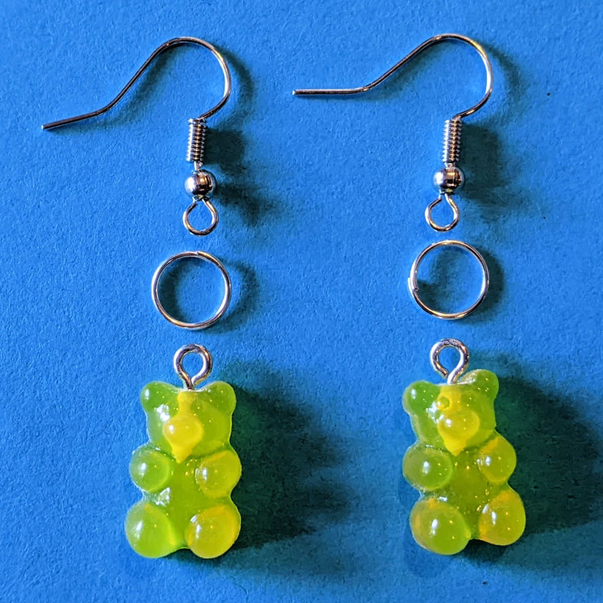 supplies for yellow gummy bear earrings