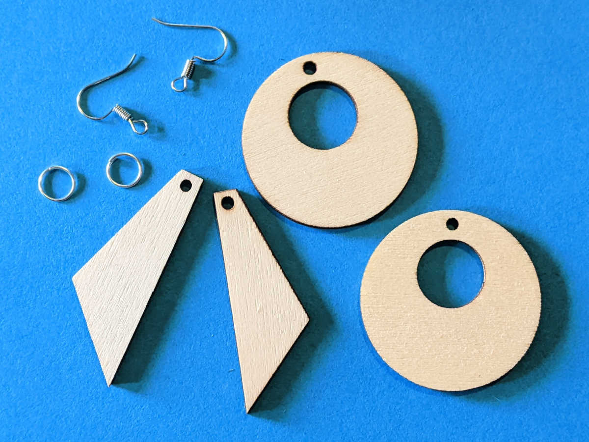 types of unfinished wood earring blanks