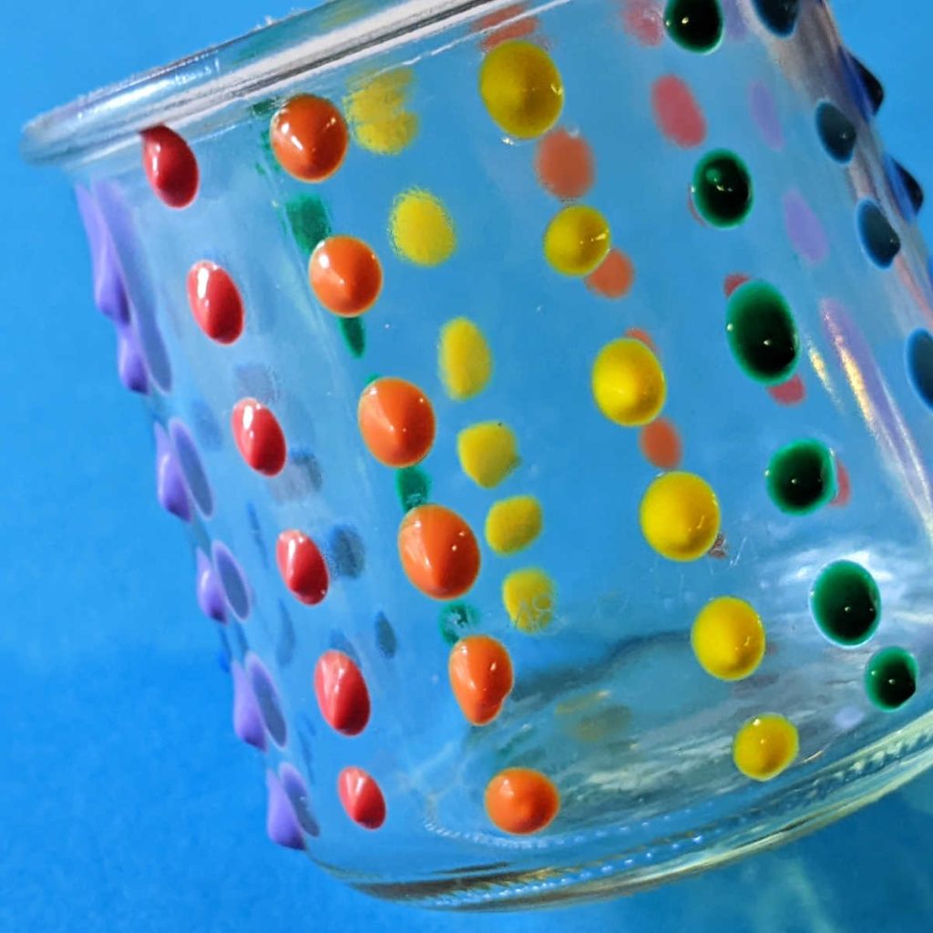 Upcycled Oui Jar Rainbow Painted Jar Craft Mama Likes This