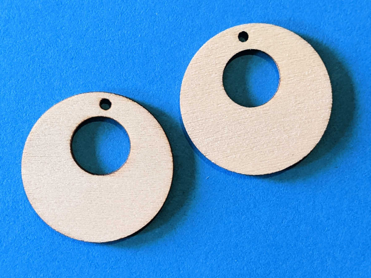 wood earring components