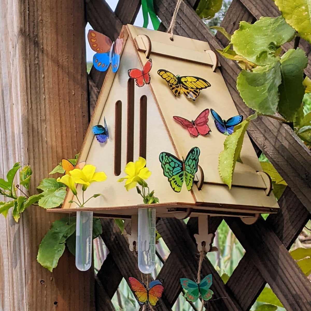 decorated butterfly house