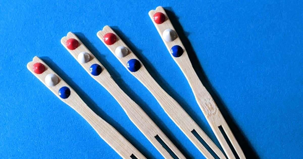 feature painted patriotic party forks
