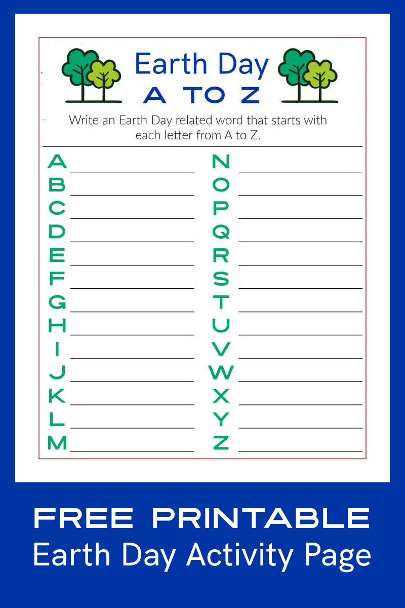 Celebrate Earth Day with this fun and educational word activity! This free printable page is perfect for kids and adults.