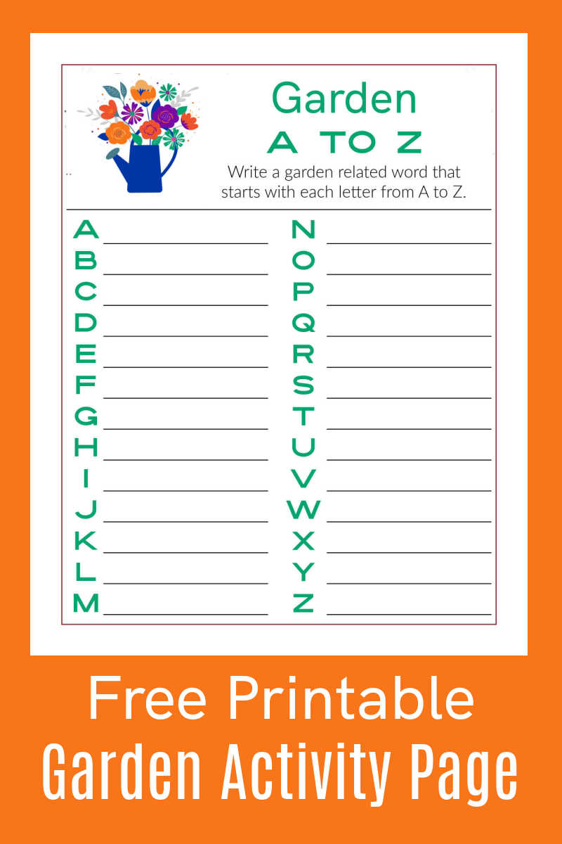 This free printable garden word activity page is a fun and challenging way for kids and adults to learn more about gardening!