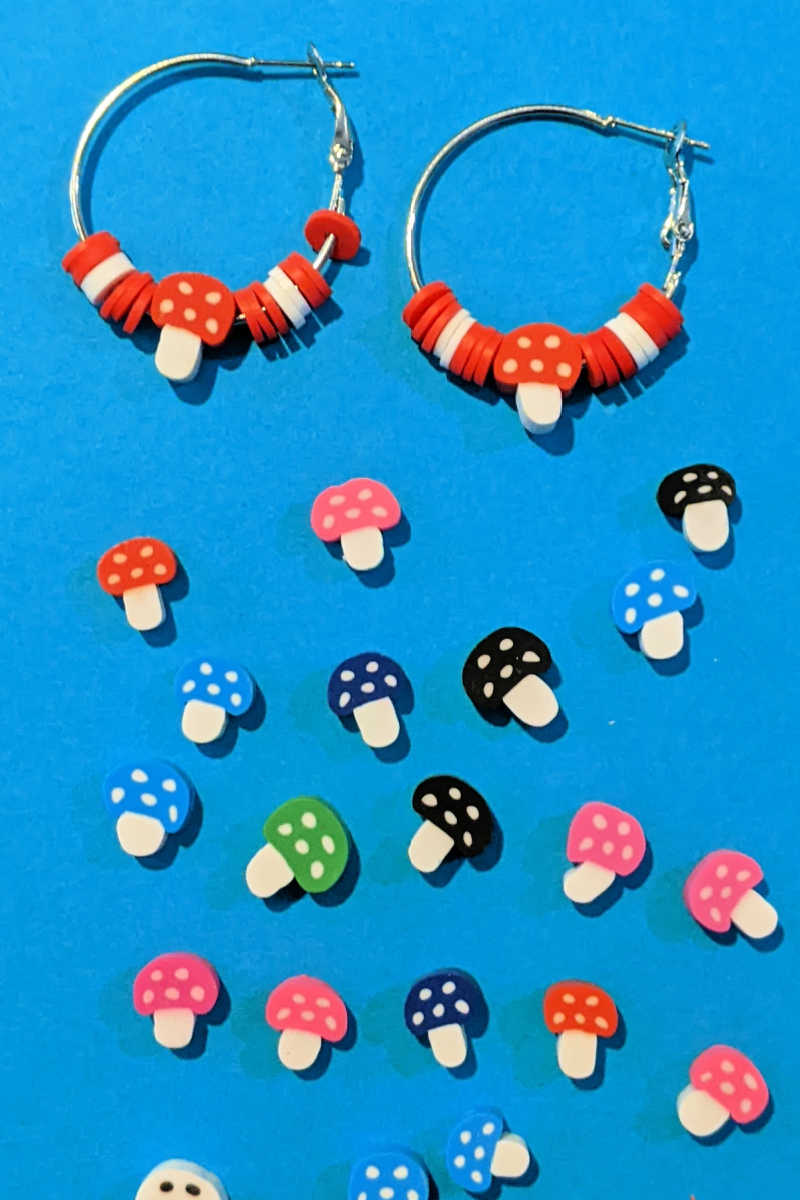 mario mushroom earrings craft