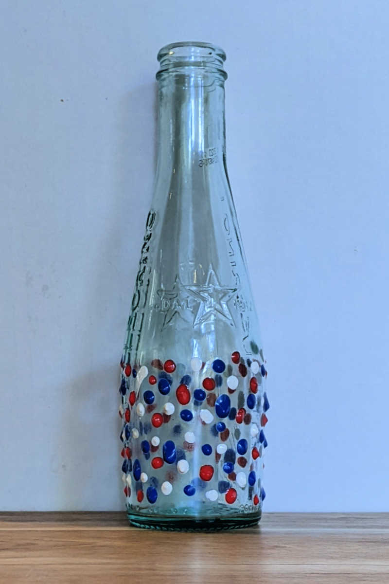 painted pellegrino bottle craft