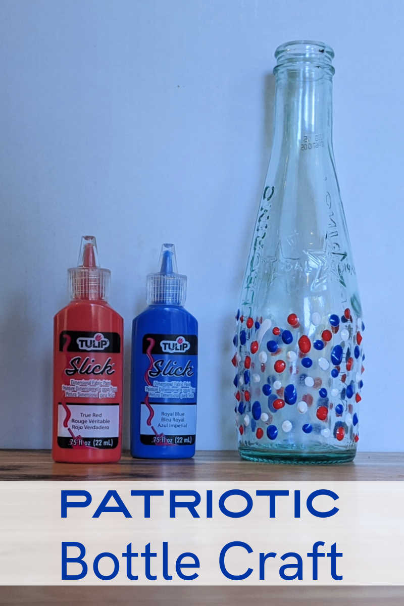 This easy patriotic bottle craft is perfect for the 4th of July! With just a few supplies, you can create a beautiful and festive decoration.