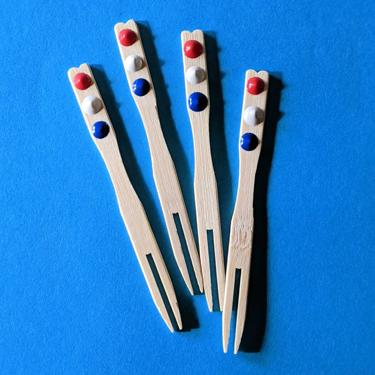 patriotic painted appetizer forks craft