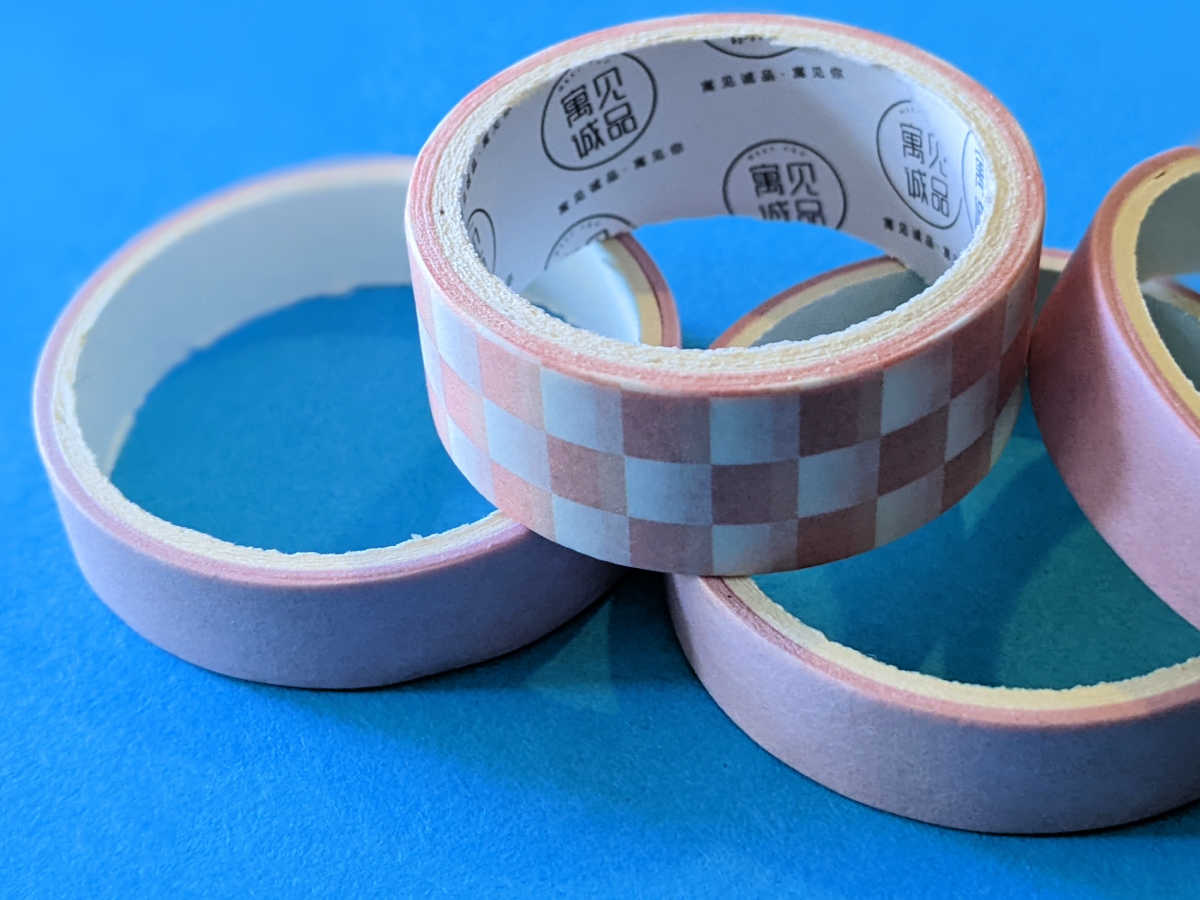 pink washi tape rolls