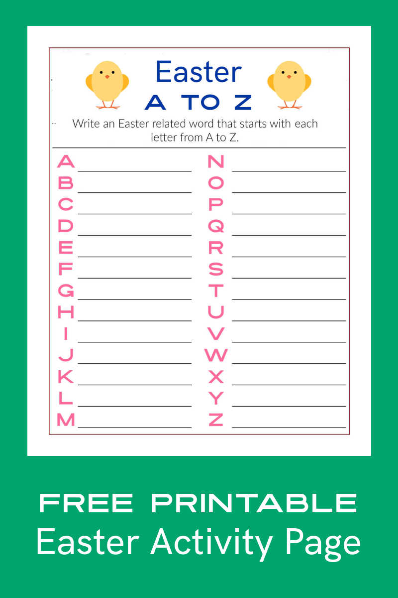 This free printable Easter word activity page challenge will get your brain thinking about all things Easter!