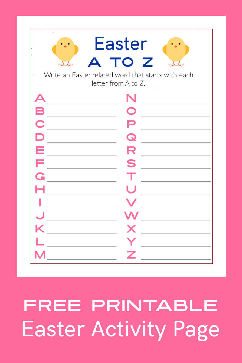 This free printable Easter word activity page challenge will get your brain thinking about all things Easter!