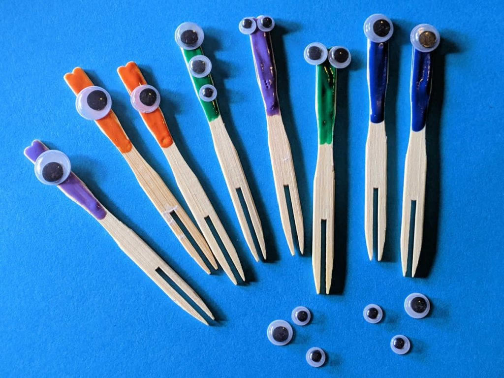 Easy Googly Eye Appetizer Forks Craft Mama Likes This