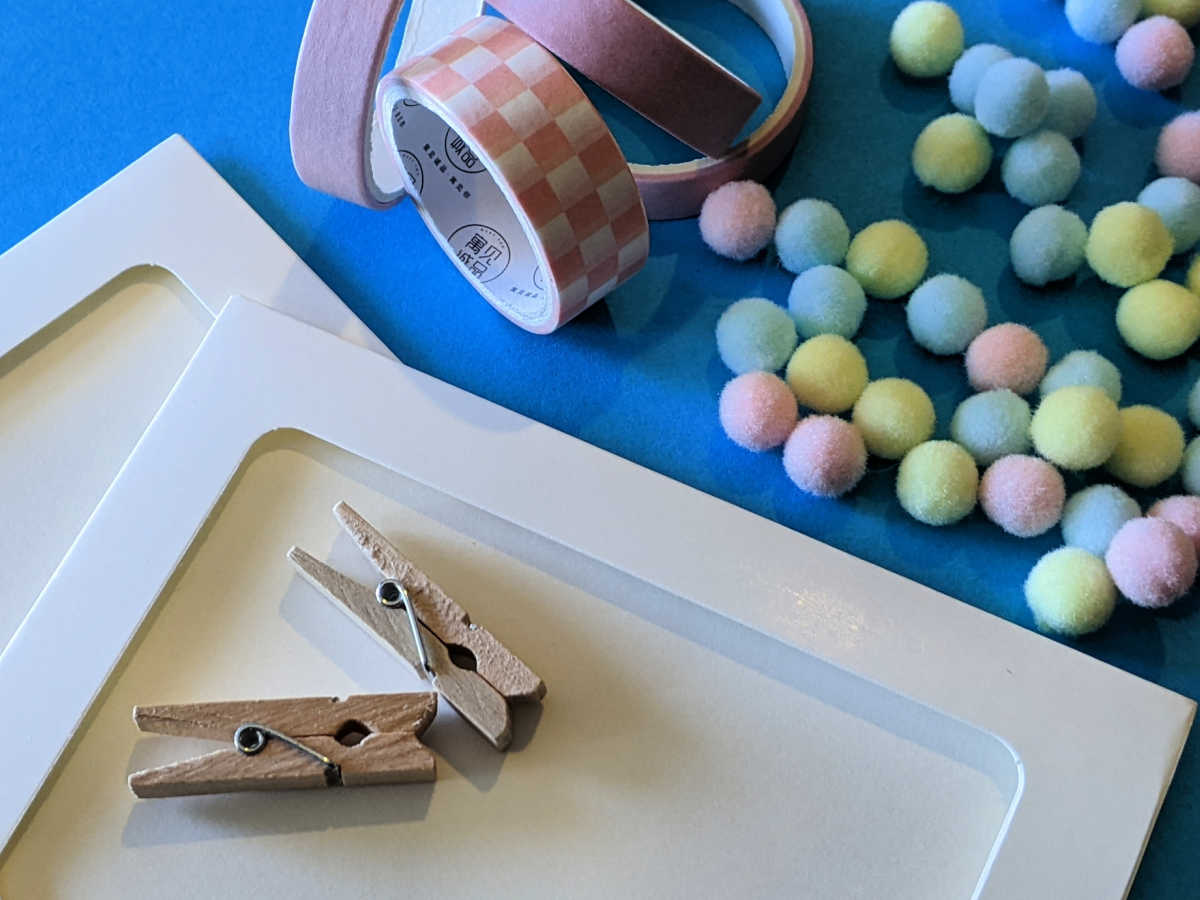 supplies for easter picture frame craft