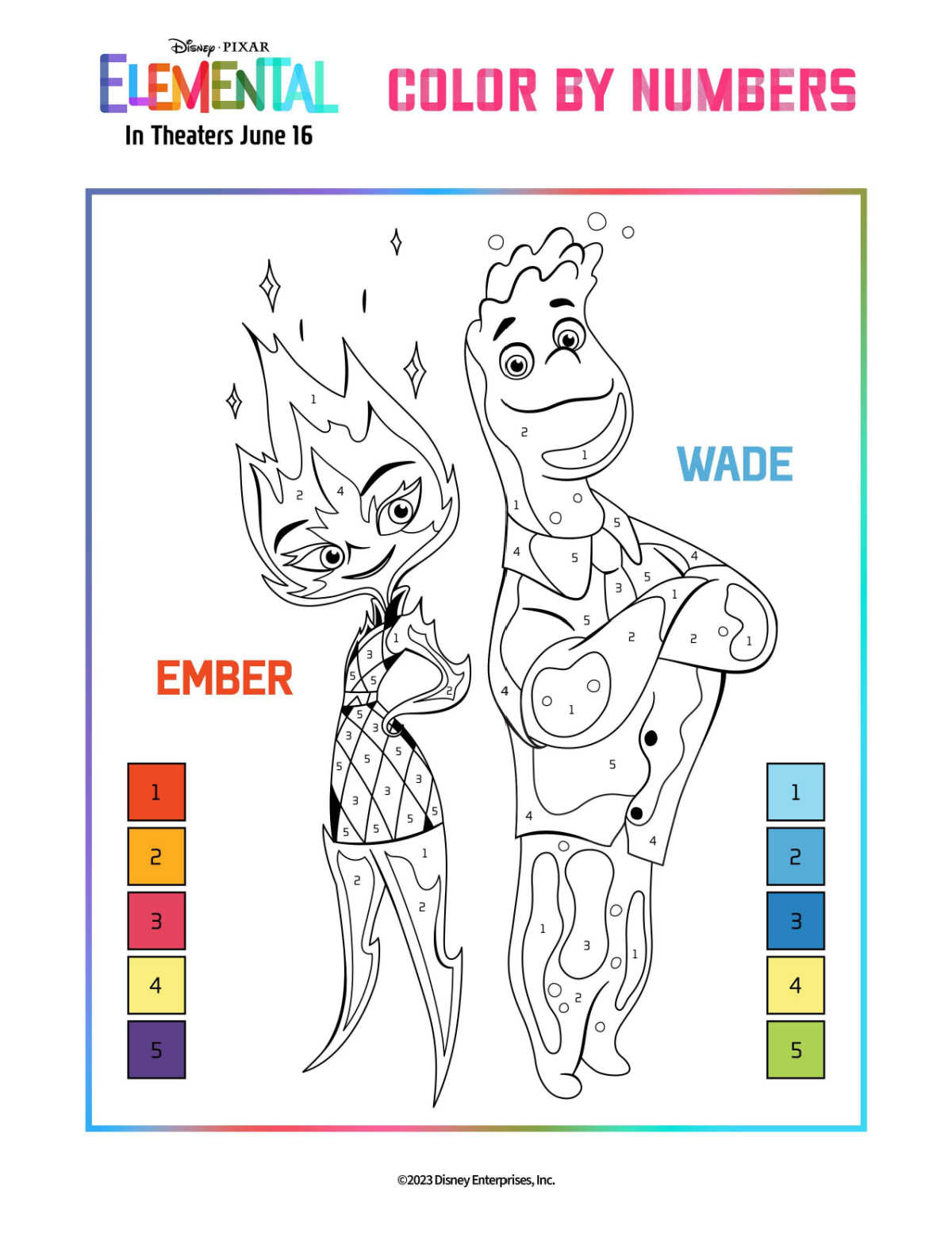 ember and wade color by numbers